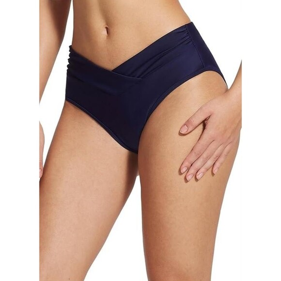 BALEAF Women's Bikini Bottom High Waisted Swim Bottom Full Coverage blue Medium - Picture 1 of 12